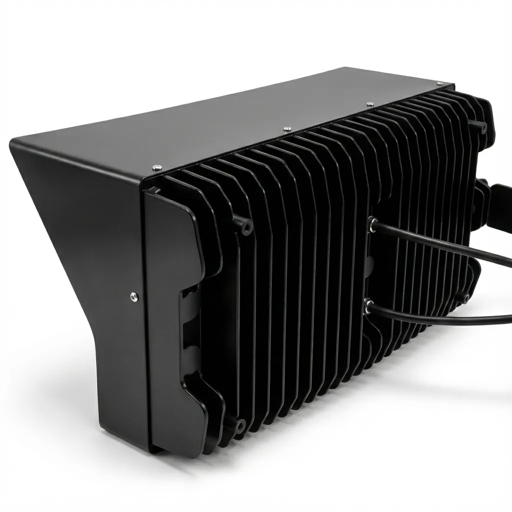 Solar LED flood lighting system side view for football stadium lighting 03