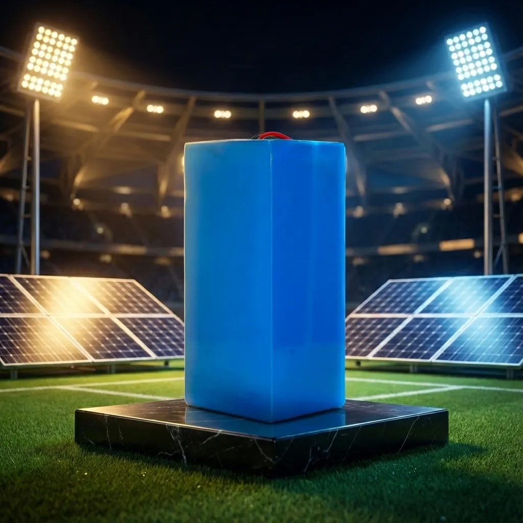 Lithium battery energy storage system for solar football field lighting